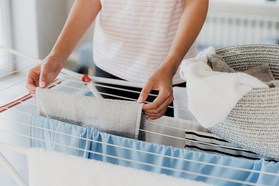 Man doing laundry
