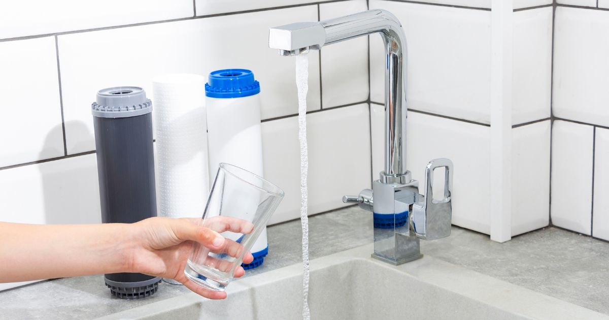 Flowing faucet and water filters