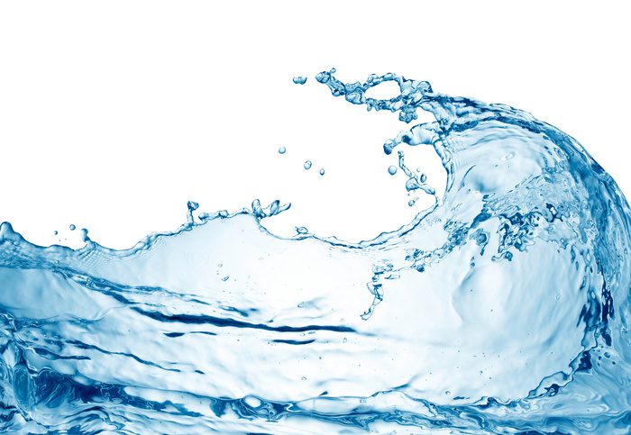 blue water wave of treated water