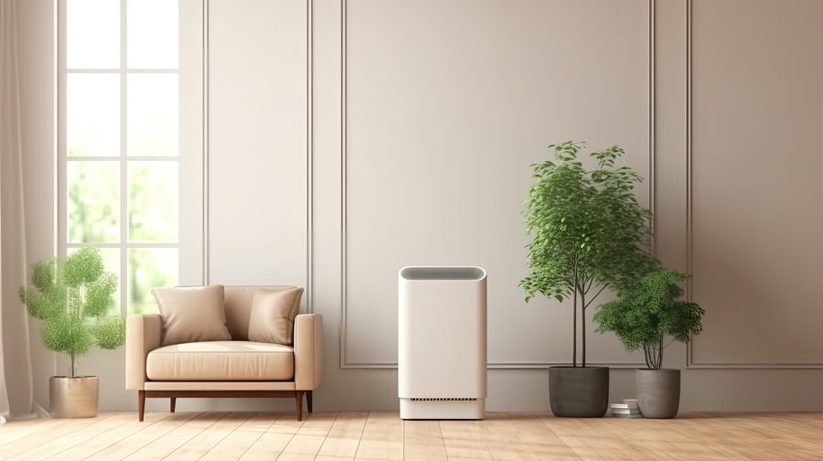 air purifier in living room