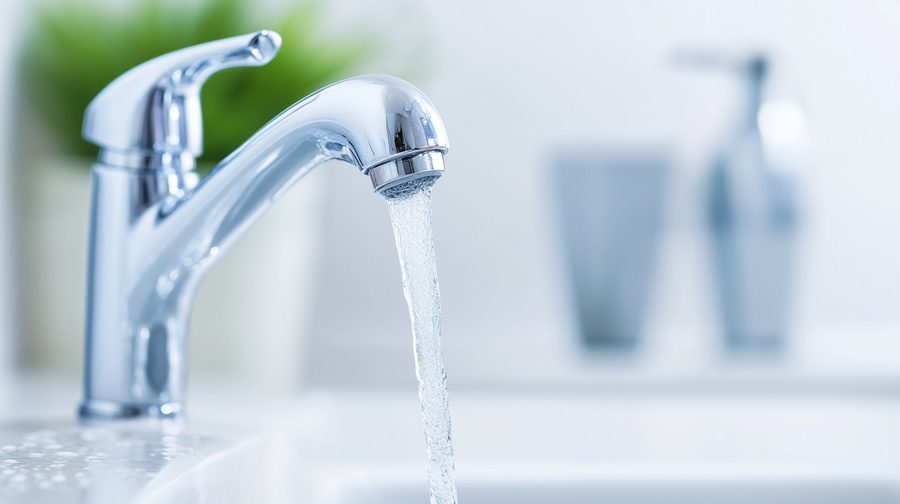 soft water flowing from tap